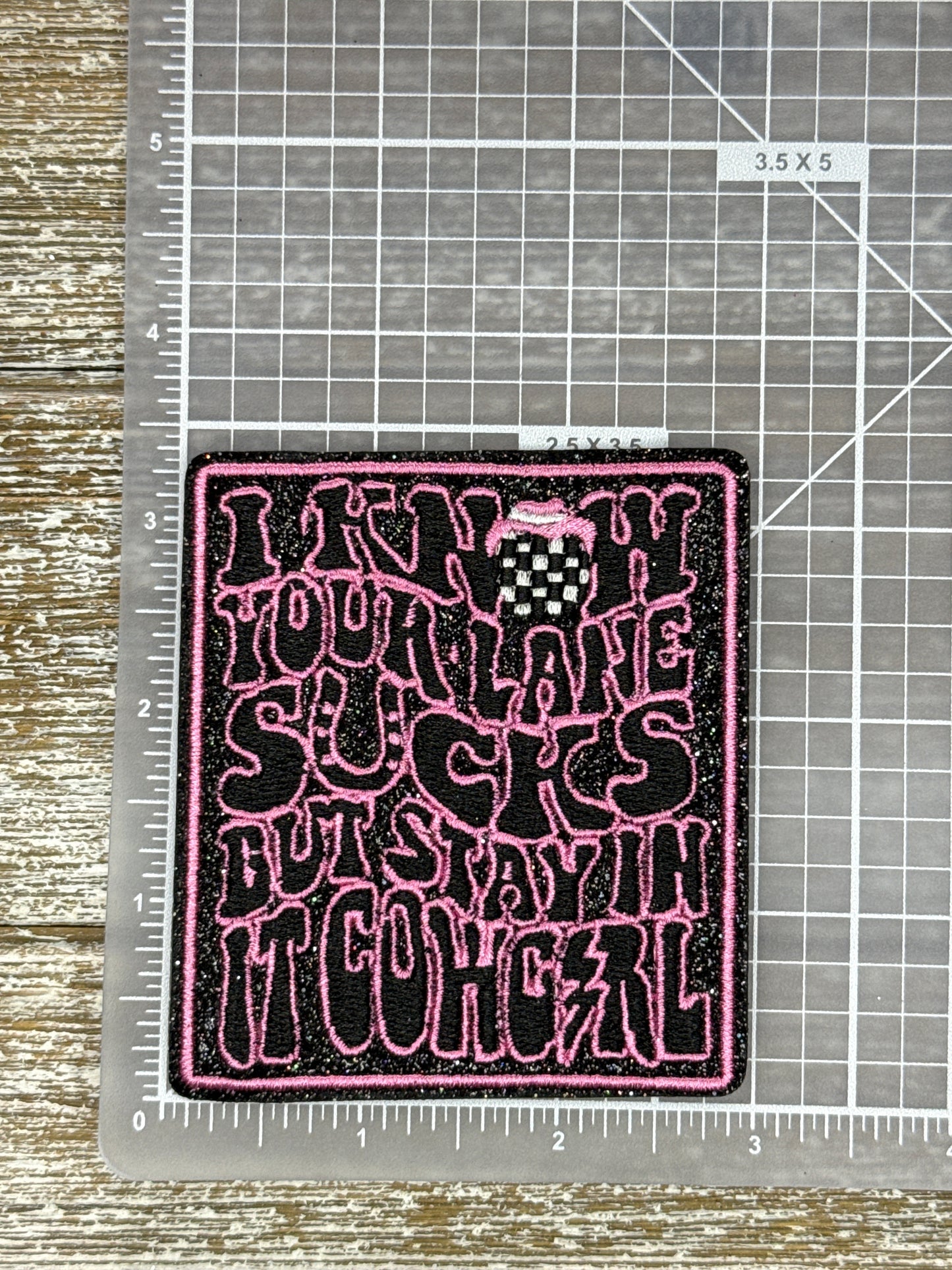 Black Glitter I Know Your Lane Lane Sucks But Stay In It Cowgirl