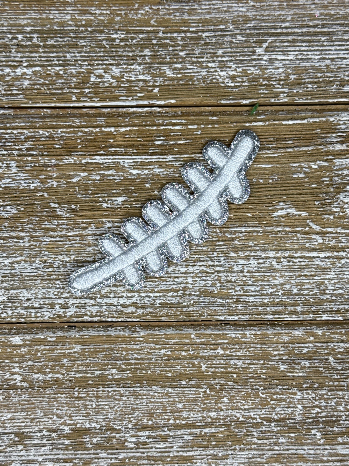 Silver Glitter Football Lace