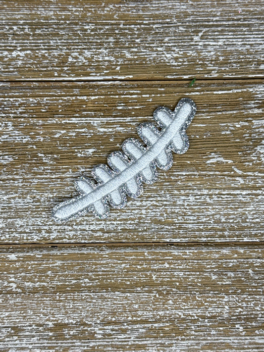 Silver Glitter Football Lace