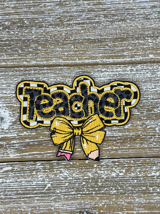 Teacher Pencil Bow